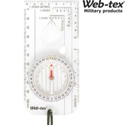 WEB-TEX MILITARY MAP COMPASS MILS RULER SCALE ORIENTEERING BRITISH ARMY SURVIVAL