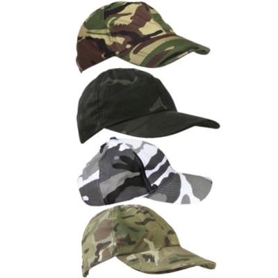 Kids Army Camo Cap Boys Girls Ripstop Hat MTP DPM BTP SAS Black Urban Camouflage