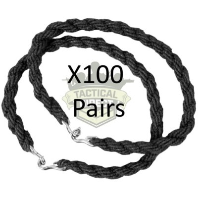 100 Pairs Army Trousers Twisters Twists Twisties Cadet Unit WHOLESALE SAS BLACK
