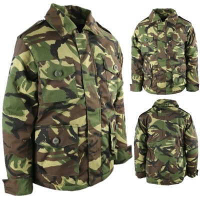 BOYS ARMY CAMOUFLAGE PADDED COAT KIDS AGE 3-13 RIPSTOP JACKET BOYS DPM CAMO