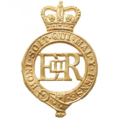 BRASS Household Cavalry Beret Cap Badge British Army Issued Military Insignia