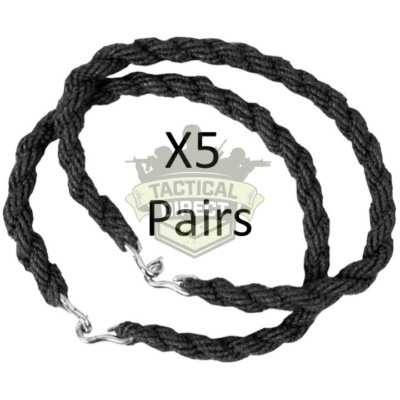 5 Pairs Army Trousers Twisters Twists Twisties Hiking Cadet Soldier SAS BLACK