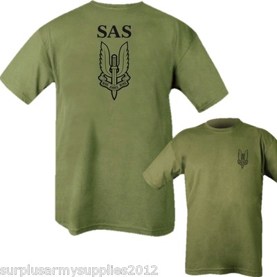 BRITISH ARMY SAS T-SHIRT MENS S-2XL SPECIAL AIR SERVICE WHO DARES WINS COTTON