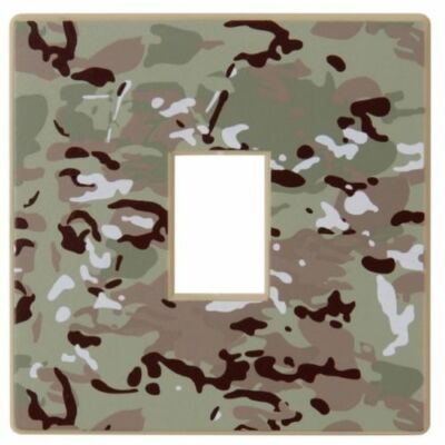 KIDS ARMY CAMOUFLAGE LIGHT SWITCH COVER CAMO BEDROOM OFFICE DECOR BOYS