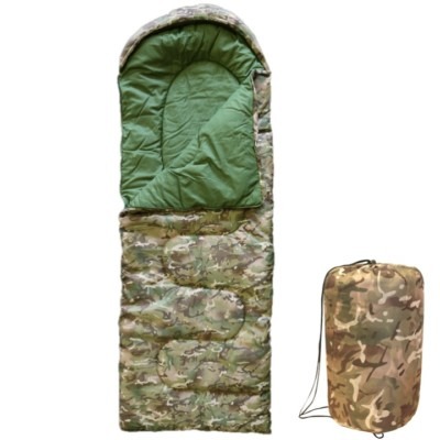 BOYS ARMY SLEEPING BAG CAMPING RECTANGULAR ENVELOPE ZIP UP KIDS BTP CAMOUFLAGE