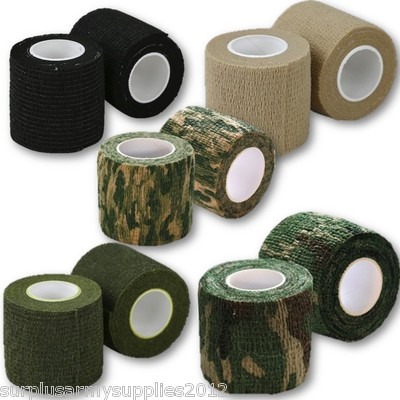 TACTICAL STEALTH TAPE CAMO CONCEALMENT SELF STICKING ARMY RIFLE GUN WRAP AIRSOFT
