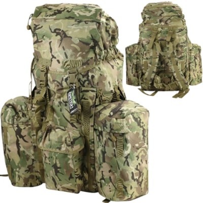 BRITISH ARMY STYLE BERGEN 120 LITRE RUCKSACK MTP BTP CAMO PLCE KIT BAG CADET