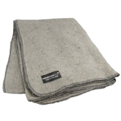 MILITARY STYLE LARGE WOOL BLANKET 225cm x 150cm BRITISH ARMY MOUNTAINHILL