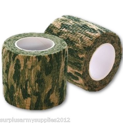 TACTICAL STEALTH TAPE CAMO CONCEALMENT SELF STICKING ARMY RIFLE GUN WRAP AIRSOFT