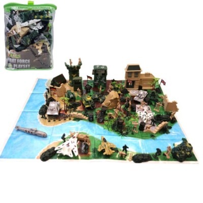 KIDS ARMY LARGE COMBAT TOY SOLDIERS SET 130pcs BOYS SOLDIER ROLE PLAY