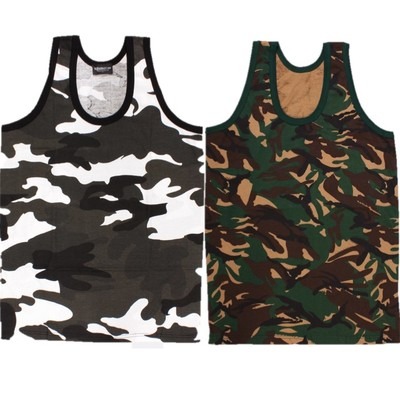 ARMY CAMOUFLAGE VEST TOP MENS S-3XL SLEEVELESS T-SHIRT 100% COTTON DPM URBAN