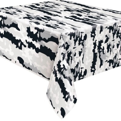 Boys ARMY URBAN CAMO PLASTIC TABLE COVER 137cm X 213cm BOYS FORTNITE PARTY DECOR