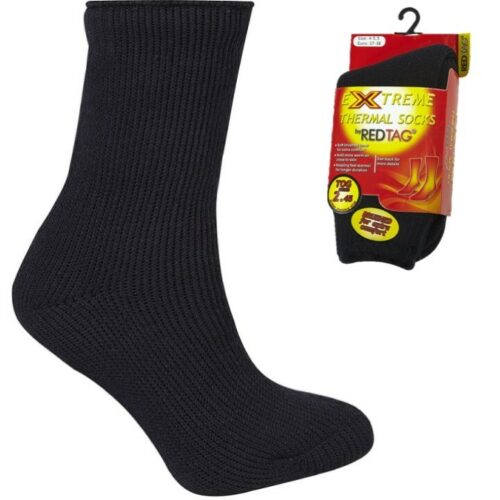 KIDS EXTREME THERMAL BLACK SOCKS BOYS GIRLS UK 9-12 WINTER WEAR SKI LAPLAND