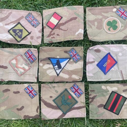 BRITISH ARMY BLANKING PATCHES UBAC SHIRT SMOCK ID PANEL MTP Camo UNION JACK (B7)