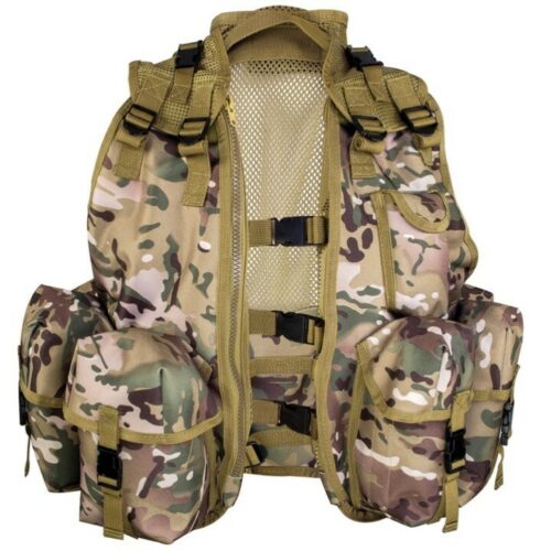 Highlander CADET Tactical Assault WEBBING VEST LIGHTWEIGHT CAMO AIRSOFT ARMY