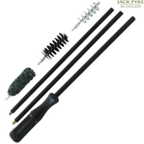 JACK PYKE LIGHTWEIGHT 12 GAUGE CLEANING SET BARREL JAG BRUSH SHOTGUN HUNTING