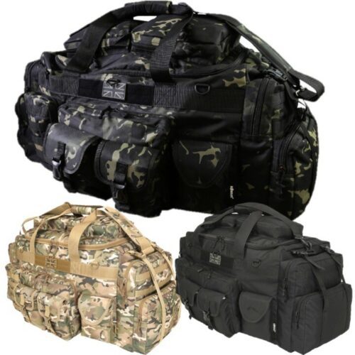 ARMY CAMO SAXON HOLDALL BAG 125L WEEKEND TRAVEL CADET BAG MTP BTP BLACK CAMO