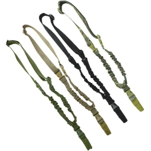 SINGLE POINT BUNGEE RIFLE SLING GUN SHOULDER STRAP HUNTING SHOOTING AIRSOFT CAMO