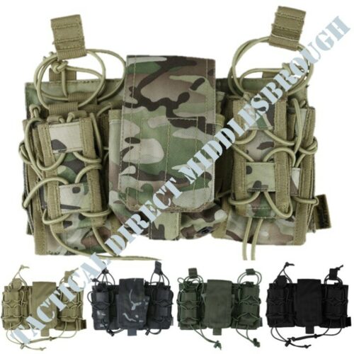 MODULAR MAG FAST RIG POUCH TACTICAL MAGAZINE AMMO HOLDER ARMY WEBBING AIRSOFT