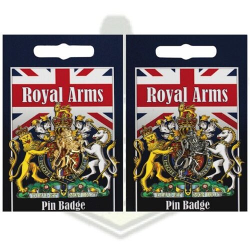 BRITISH ROYAL ARMS LION PIN BADGE MENS KIDS GIFT COAT OF ARMS PATRIOTIC