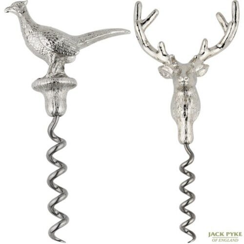JACK PYKE GIFT BOXED CORKSCREW PHEASANT or STAG COUNTRYMAN HUNTING GIFT