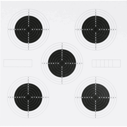 JACK PYKE 25 YARD TARGETS x100 PAPER SHEETS SHOOTING RIFLE PRACTICE 14CM X 14CM