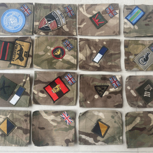 BRITISH ARMY BLANKING PATCHES UBAC SHIRT SMOCK ID PANEL MTP Camo UNION JACK (B7)