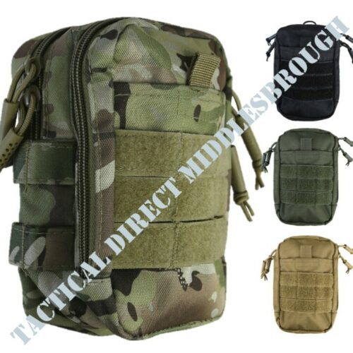 ARMY TACTICAL SPLITTER POUCH 2 TIER ZIPPED MOLLE TABS UTILITY HOLDER WEBBING