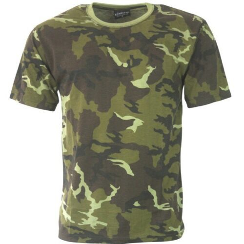 MENS ARMY Camo T-SHIRT S-3XL CZECH Military GREEN CAMOUFLAGE