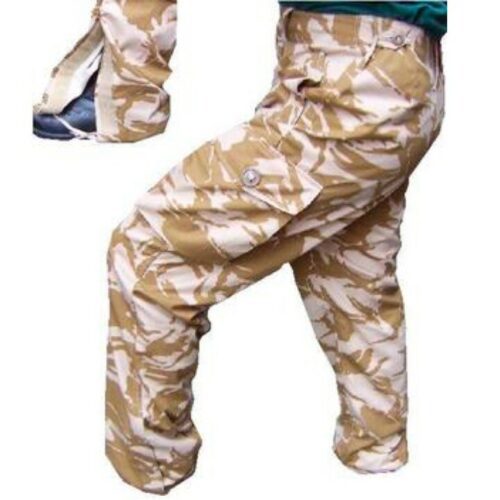 BRITISH ARMY DESERT Camo WINDPROOF TROUSERS RAF MARINE Genuine Issued Surplus