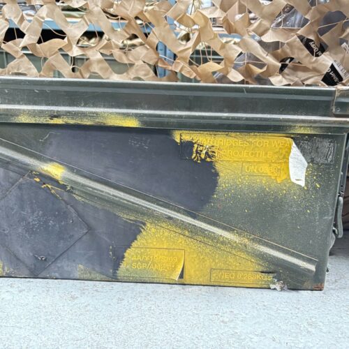 MILITARY ARMY SURPLUS ISSUED 40mm AMMO BOX METAL STORAGE CONTAINER TOOL BOX (A)