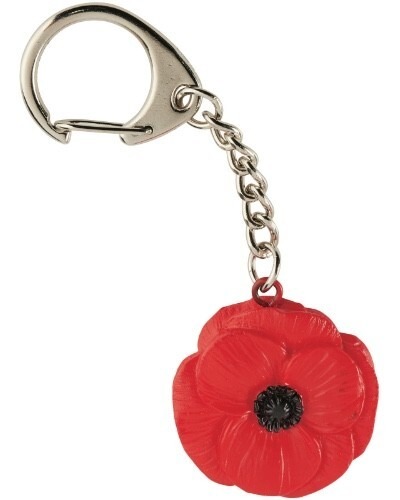 WORLD WAR 1 3D POPPY KEYRING WW1 ARMY BRITISH RAF AIRCRAFT GIFT COLLECTORS