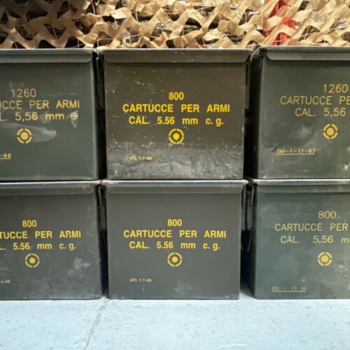 MILITARY ARMY Tall 50 CAL AMMO BOX 5.56 METAL STORAGE CONTAINER TOOL BOX Surplus