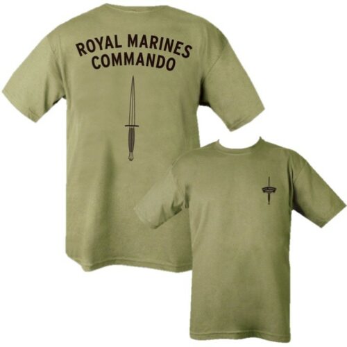 ROYAL MARINES COMMANDO T-SHIRT MENS S-2XL DOUBLE SIDE PRINT ARMY BRITISH NAVY