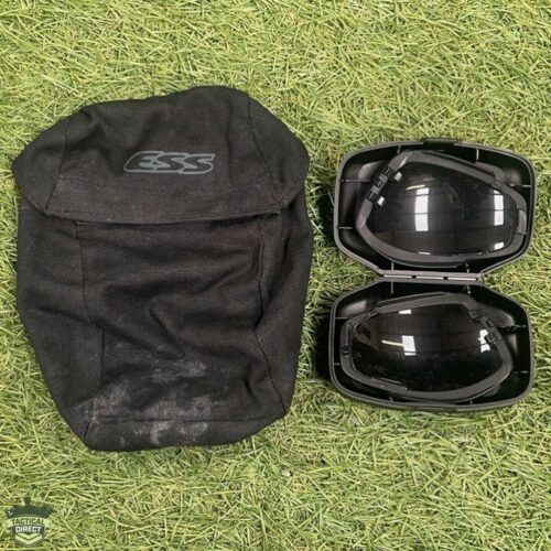 BRITISH ARMY DARK LENS & STORAGE POUCH FOR ESS GOGGLES ISSUED SURPLUS (B4)