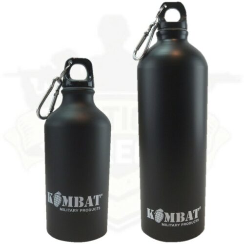 Matt Black ALUMINIUM WATER BOTTLE CARABINA 500ML 1 LITRE Army Cadet Kids HIKING