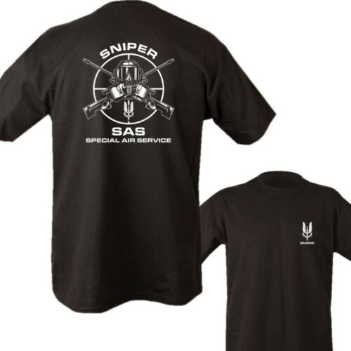 ARMY SAS SNIPER T-SHIRT MENS S-2XL BRITISH SPECIAL AIR SERVICE WHO DARES WINS