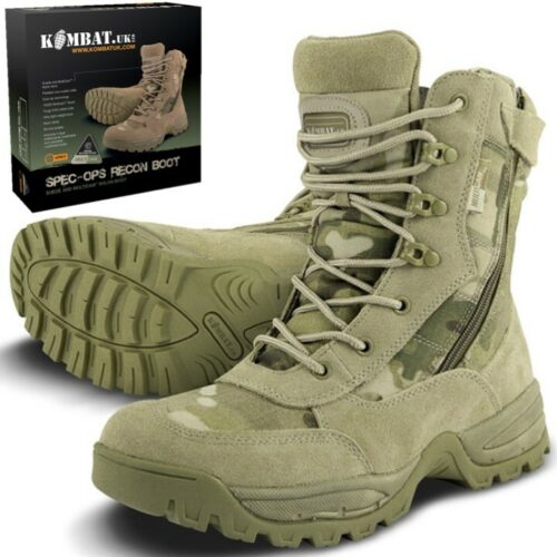 ARMY SPEC OPS BOOTS SIDE ZIP MENS BOYS UK 3-12 MTP MULTICAM CAMO BIKER FOOTWEAR