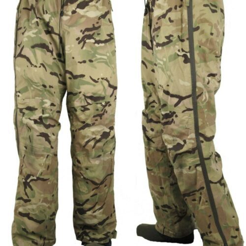 British Army Waterproof Lightweight Over Trousers MVP Goretex MTP Camo Surplus
