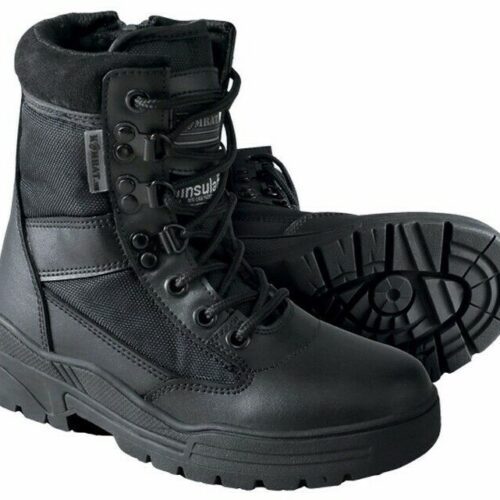 KIDS ARMY PATROL BOOTS TODDLER INFANT JUNIOR BOYS UK 8-4 SIDE ZIP CADET WORKWEAR