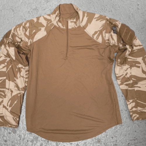 British Army Desert Camo UBAC Shirt Under Body Armour Padded Arms Medium B11