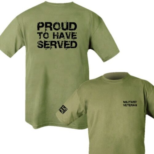 MILITARY VETERAN T-SHIRT MENS S-2XL PROUD TO HAVE SERVED BRITISH ARMY RAF NAVY