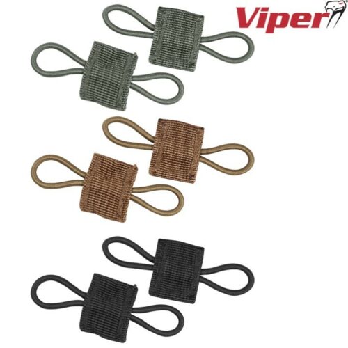 VIPER TACTICAL RETAINER MOLLE BUNGEE RETAINERS x4 PACK WEBBING FASTENER ARMY