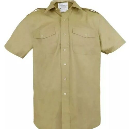 BRITISH ARMY MANS Fawn SHIRT SHORT SLEEVE All Ranks Brand New Issued Surplus B13