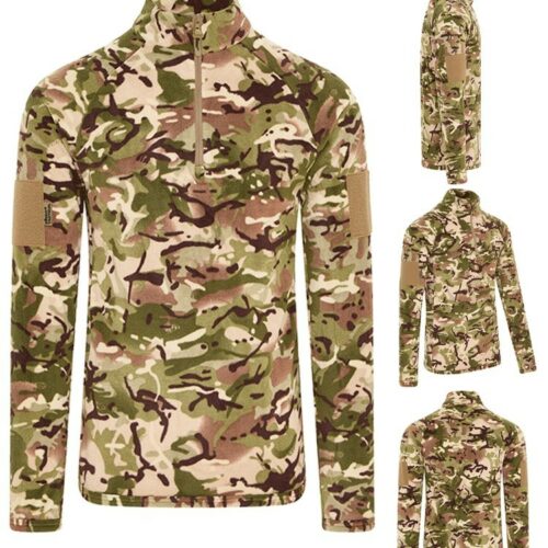 Alpha Mid-Layer Thermal Fleece 1/4 Zip Top MENS S-3XL ARMY UNDERSHIRT BTP Camo