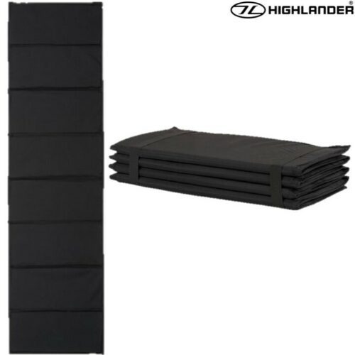 HIGHLANDER FOLDING MILITARY SLEEPING MAT CAMPING ARMY BLACK CADET