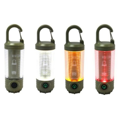 Rechargeable LED Lantern Torch 6 Modes 3 Colours Light Rucksack Safety Army Tent