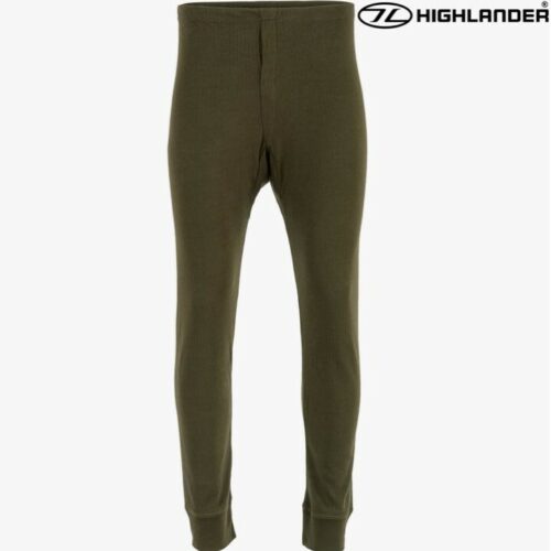 HIGHLANDER THERMAL LONG JOHNS LEGGINGS MENS S-2XL ARMY CADET GREEN HIKING CAMP