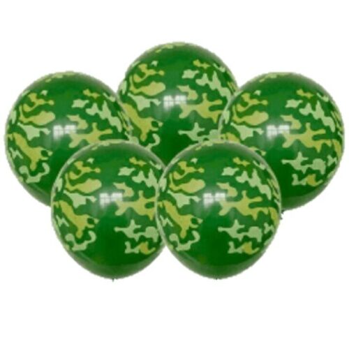 Army Green Camouflage Balloons 12" Boys Birthday Party Camo Military