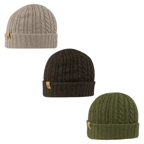 Jack Pyke Merino Wool Beanie Hat Mens Knit Bob Hunting Country Winter Headwear